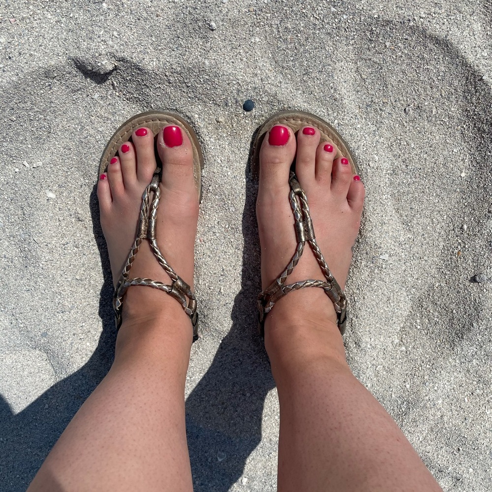 Brown and Gold BOC Born Sandals